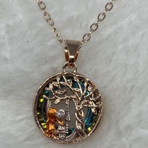 Tree of Life "Sisters" necklace pendant rose gold  whimsical nature fairycore
